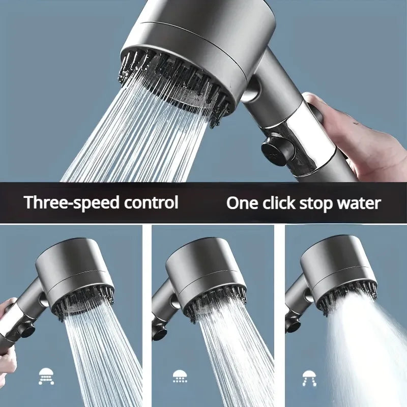 High-Pressure Shower Head + 4 Filters