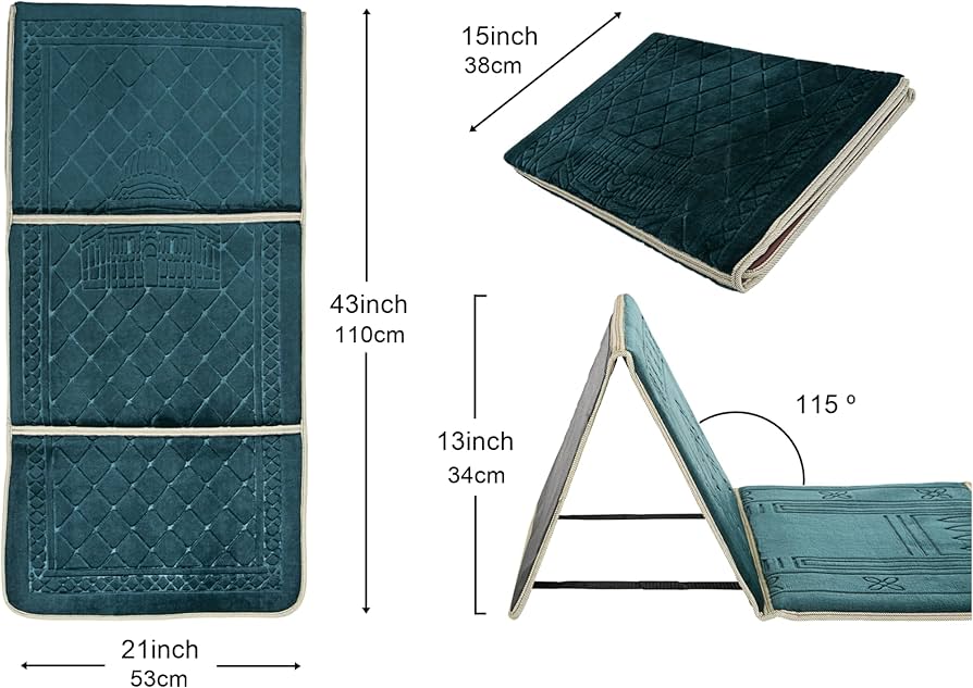 prayer rug with back support