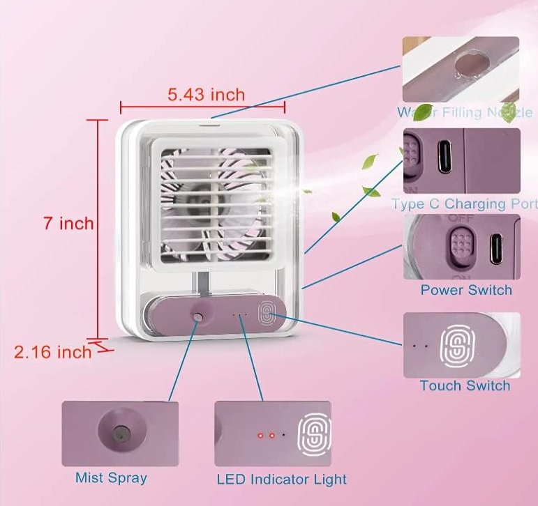 2in1 Rechargeable fan