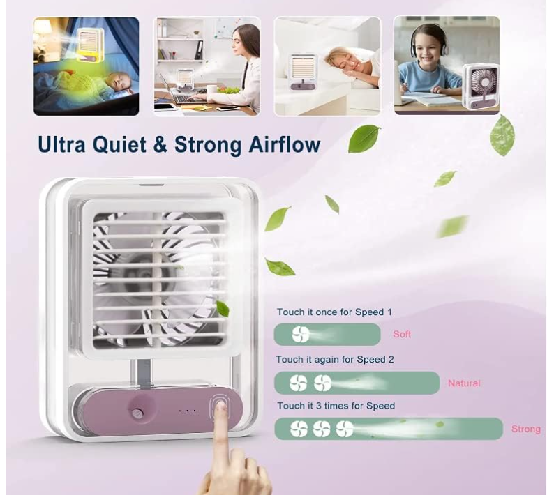 2in1 Rechargeable fan