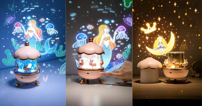 πβ¨ Bunnyβs Carousel Night Light Projector β¨π°
