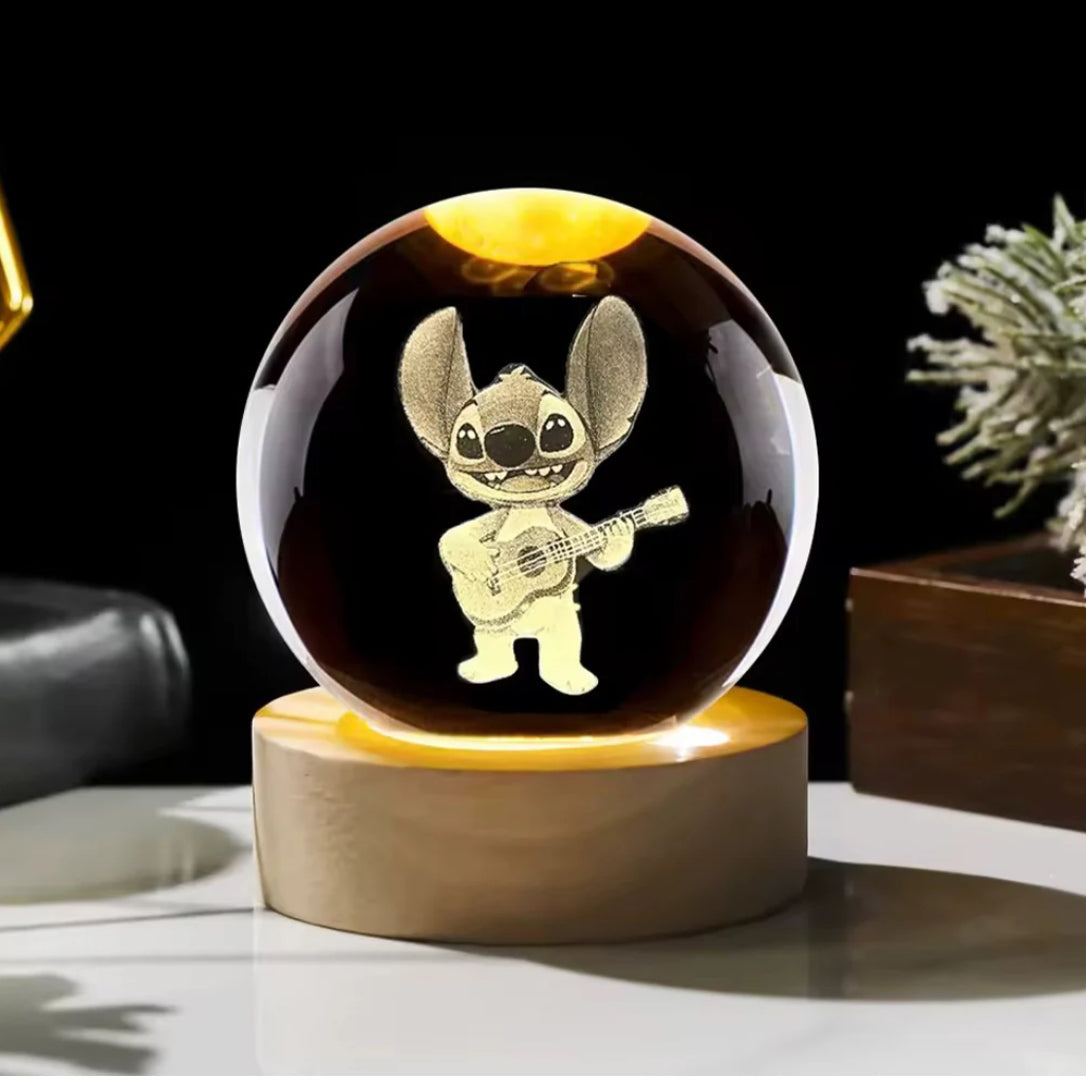 ✨🌙 Crystal Ball Night Lamp (6cm) 🌌💡