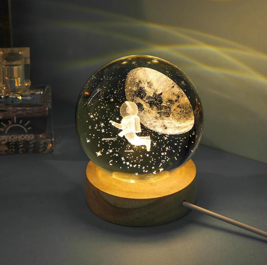 ✨🌙 Crystal Ball Night Lamp (6cm) 🌌💡