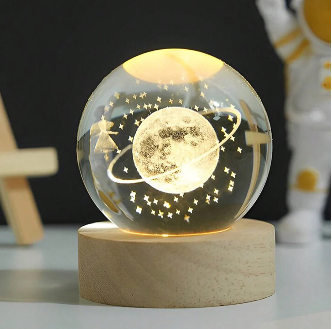 ✨🌙 Crystal Ball Night Lamp (6cm) 🌌💡
