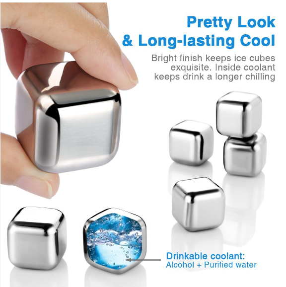 Reusable Ice Cubes Pack of 4