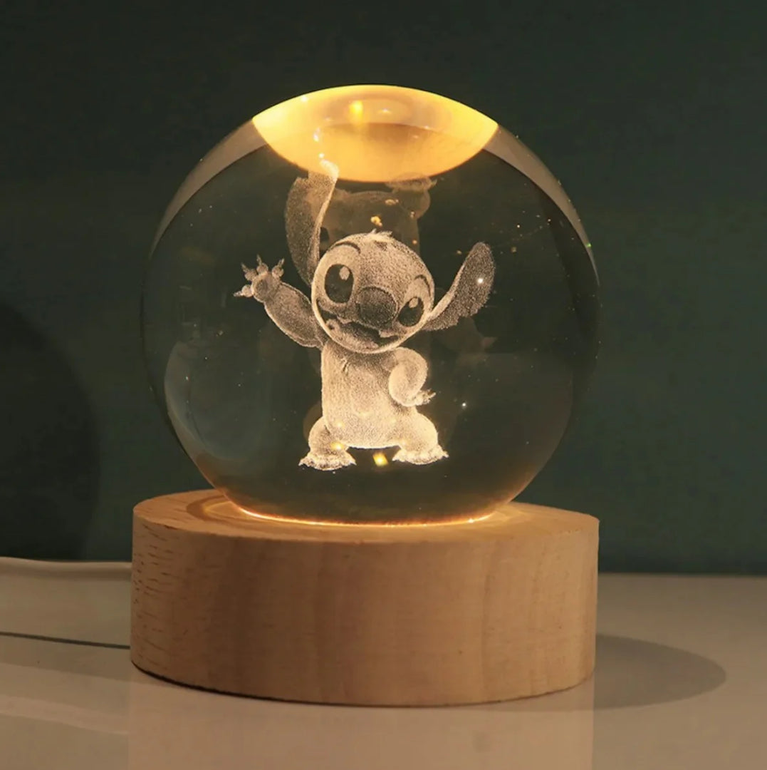 ✨🌙 Crystal Ball Night Lamp (6cm) 🌌💡