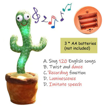 Portable Twisted Music Song Dance Cactus