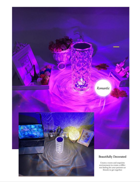 LED Crystal USB Charging Lamp