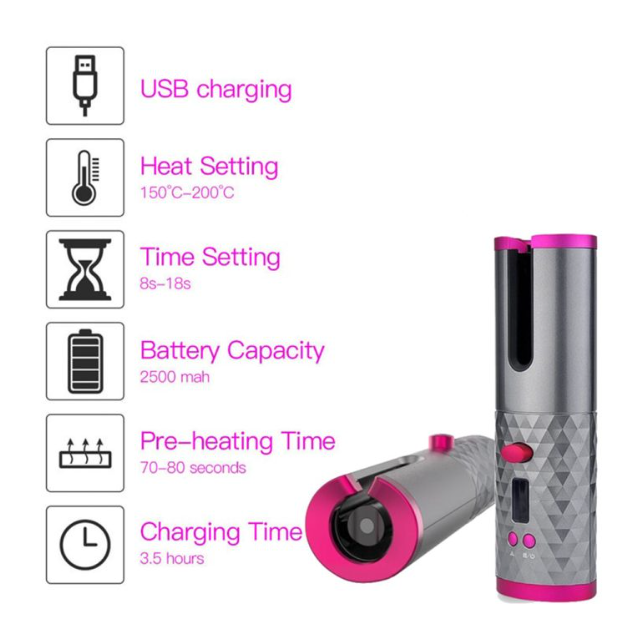 Automatic Hair Curler iron wireless